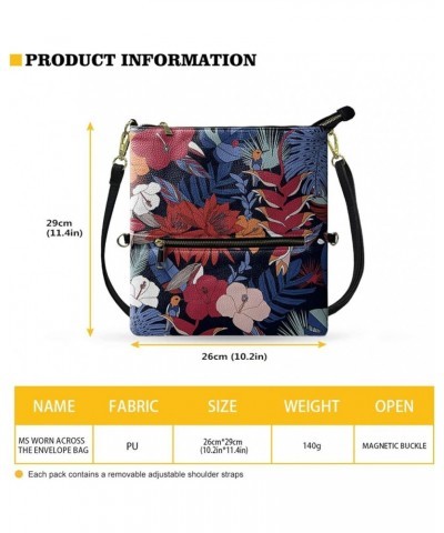 Women Cross-body Envelope Bag Purse Clutch Pouch with Zipper Closure Fantasy $13.80 Crossbody Bags