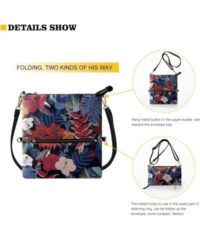 Women Cross-body Envelope Bag Purse Clutch Pouch with Zipper Closure Fantasy $13.80 Crossbody Bags