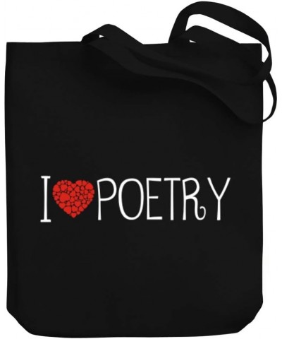 I love Poetry cool style Canvas Tote Bag 10.5" x 16" x 4 $22.39 Totes