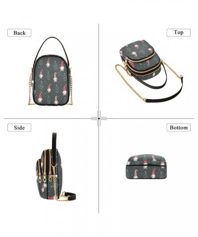 Cute Christmas Trees Gnome Crossbody Bags for Women Small Sling Cross Body Bag Fanny Packs Phone Purse with Strap $8.40 Cross...