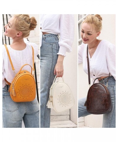 Small Backpack Purse for Women Cute Mini Backpacks PU Leather Crossbody Shoulder Bags Multifunctional Handbags 2-l-coffee $14...