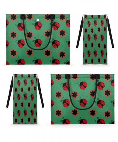 Blackish Green Ladybug Large Tote Bag Red Ladybug Shoulder Bag For Women Teachers Nurses Work Shopping Travel Handbag Purse $...