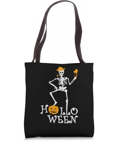 Skeleton Flower Halloween Tote Bag $14.40 Totes