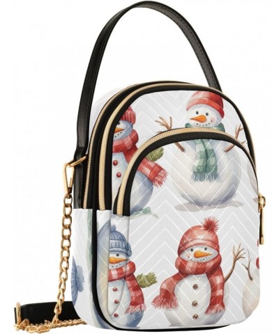 Christmas Winter Snowman Crossbody Bags for Women Crossbody Purse Bag Handle Satchel with Chain Strap for Travel Women $10.40...