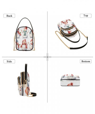 Christmas Winter Snowman Crossbody Bags for Women Crossbody Purse Bag Handle Satchel with Chain Strap for Travel Women $10.40...