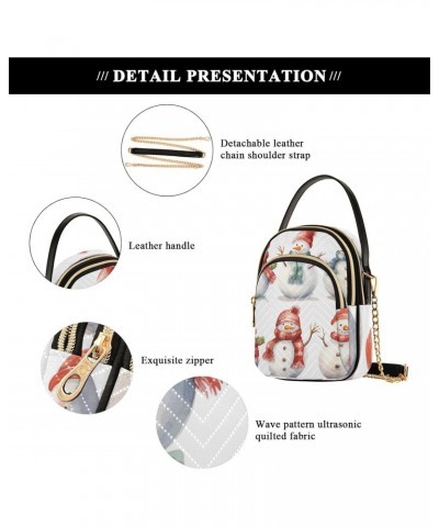 Christmas Winter Snowman Crossbody Bags for Women Crossbody Purse Bag Handle Satchel with Chain Strap for Travel Women $10.40...