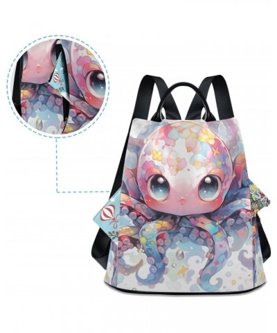 Japanese Cute Octopus Women Backpack, Fashion Anti Theft Casual Daypack Shoulder Bag Purse for Travel Work 15 inches $22.54 B...