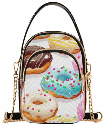 Multi Colors Donuts Shoulder Handbag, Crossbody with Removeable Strap, Modern Crossbody Bags for Women Multi Colors Donuts-3 ...