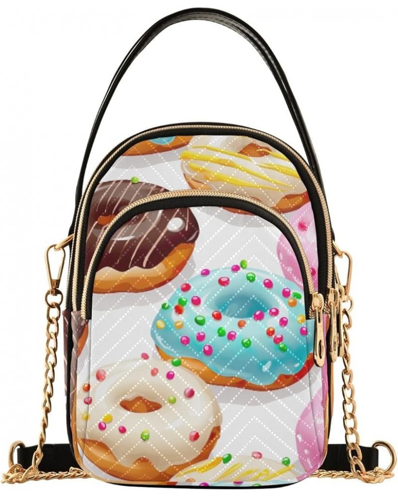 Multi Colors Donuts Shoulder Handbag, Crossbody with Removeable Strap, Modern Crossbody Bags for Women Multi Colors Donuts-3 ...