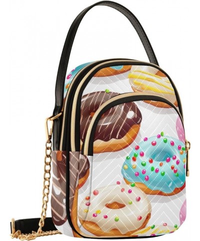 Multi Colors Donuts Shoulder Handbag, Crossbody with Removeable Strap, Modern Crossbody Bags for Women Multi Colors Donuts-3 ...