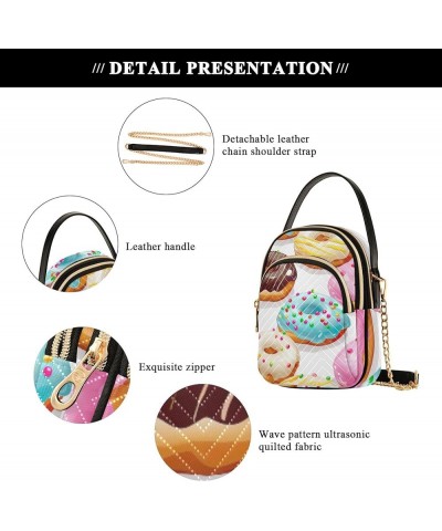 Multi Colors Donuts Shoulder Handbag, Crossbody with Removeable Strap, Modern Crossbody Bags for Women Multi Colors Donuts-3 ...