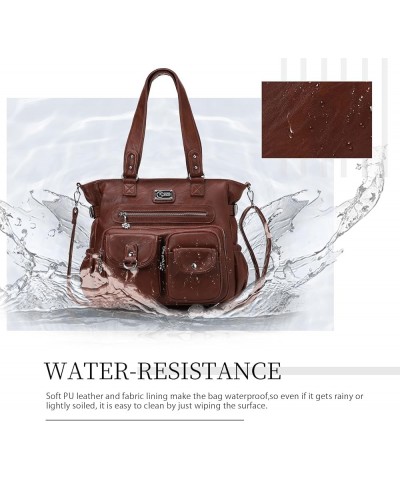 Large Purses for Women Shoulder Bag Tote Handbags Stylish Vegan Leather Hobo Bags Ladies 01-chestnut Brown $28.79 Totes