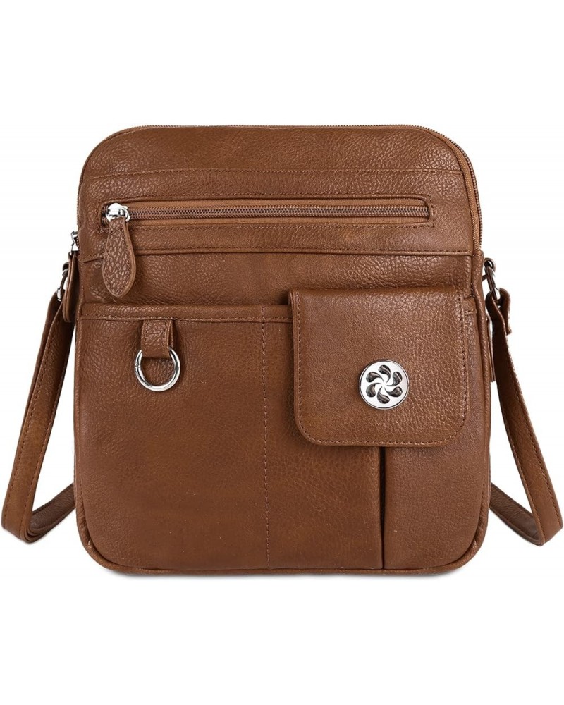 Designer Crossbody Purses For Women Zipper Pocketbook Bags With Adjustable Straps 19brown $18.28 Crossbody Bags