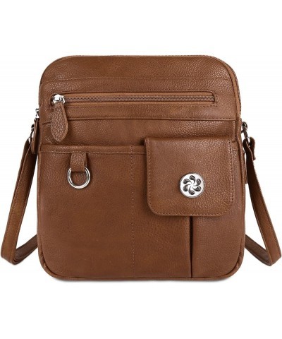 Designer Crossbody Purses For Women Zipper Pocketbook Bags With Adjustable Straps 19brown $18.28 Crossbody Bags