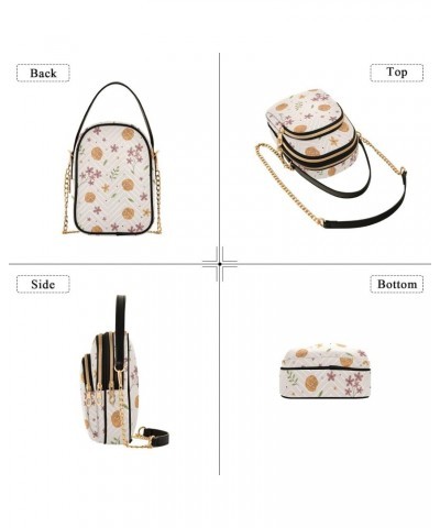 Small Flowers Pattern Crossbody Bags for Women Multi Pocket Shoulder Handbags $11.70 Crossbody Bags