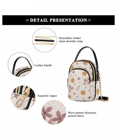 Small Flowers Pattern Crossbody Bags for Women Multi Pocket Shoulder Handbags $11.70 Crossbody Bags