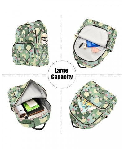 Cute Kawaii Frog Backpack for Women Shoulder Bag Lightweight Small Backpack Casual Daypack for Travel Mini(10.23'' x 5.11'' x...