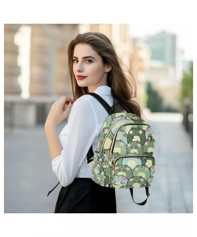 Cute Kawaii Frog Backpack for Women Shoulder Bag Lightweight Small Backpack Casual Daypack for Travel Mini(10.23'' x 5.11'' x...