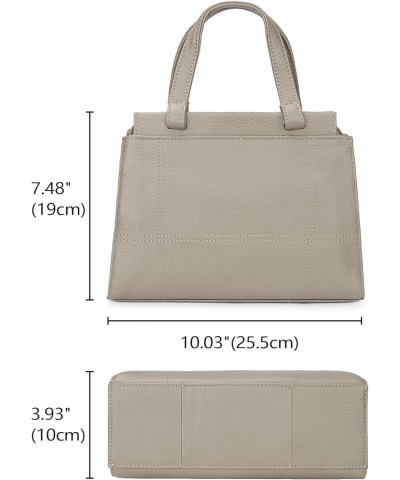 Women's Leather Handbag Purse Shoulder Bag Crossbody Bag Double Zip Pockets Medium Size Beige $16.63 Crossbody Bags