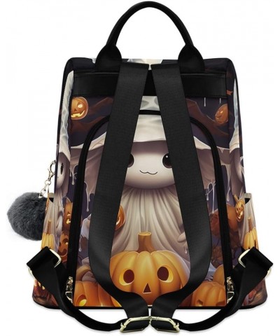 Halloween Cute Character Rucksack Backpack for Women Anti Theft Back Zipper Pocket Design Travel Bag with Pompom Halloween Cu...