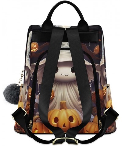 Halloween Cute Character Rucksack Backpack for Women Anti Theft Back Zipper Pocket Design Travel Bag with Pompom Halloween Cu...