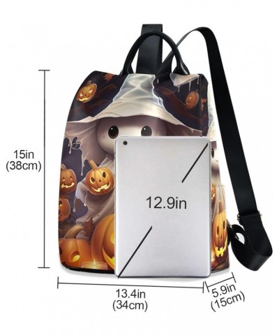 Halloween Cute Character Rucksack Backpack for Women Anti Theft Back Zipper Pocket Design Travel Bag with Pompom Halloween Cu...