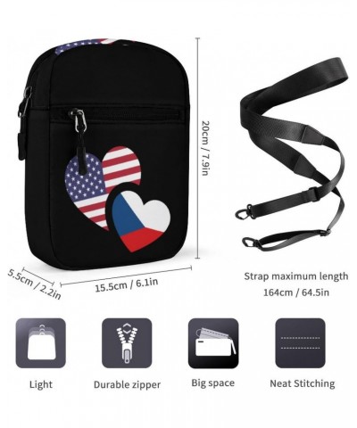 Czech US Flag Cute Crossbody Bags Small Sling Purse Travel Shoulder Bag with Adjustable Strap for Men Women $13.59 Crossbody ...