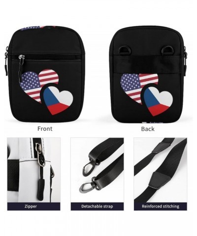 Czech US Flag Cute Crossbody Bags Small Sling Purse Travel Shoulder Bag with Adjustable Strap for Men Women $13.59 Crossbody ...