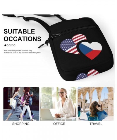 Czech US Flag Cute Crossbody Bags Small Sling Purse Travel Shoulder Bag with Adjustable Strap for Men Women $13.59 Crossbody ...