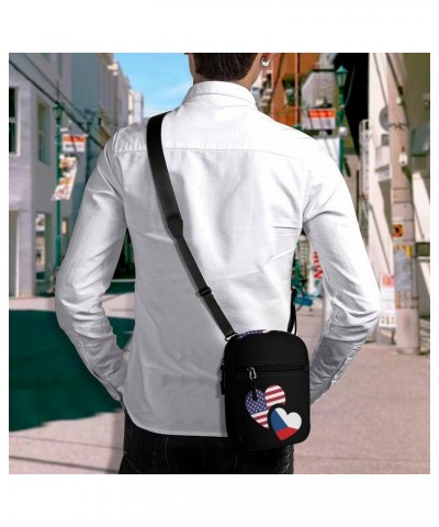 Czech US Flag Cute Crossbody Bags Small Sling Purse Travel Shoulder Bag with Adjustable Strap for Men Women $13.59 Crossbody ...