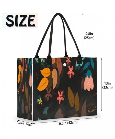 Vintage Flowers Large Tote Bag Foliage Shoulder Bag For Women Teachers Nurses Work Shopping Travel Handbag Purse $9.08 Totes