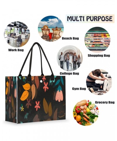 Vintage Flowers Large Tote Bag Foliage Shoulder Bag For Women Teachers Nurses Work Shopping Travel Handbag Purse $9.08 Totes