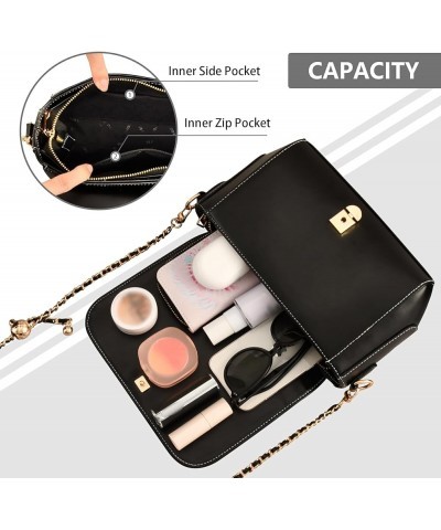 Crossbody Bags for Women Trendy Women's Black Shoulder Bag Small PU Leather Flap Cross Body Bag Handbags Pattern18 $18.44 Cro...