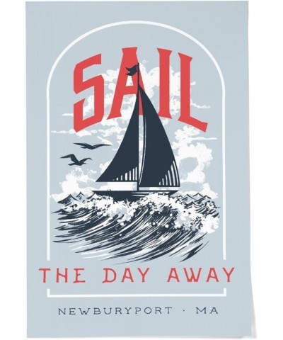 24x36 Inch Giclee Print, Newburyport, Massachusetts, Nautical Sayings Collection, Sail the Day Away $28.99 Totes