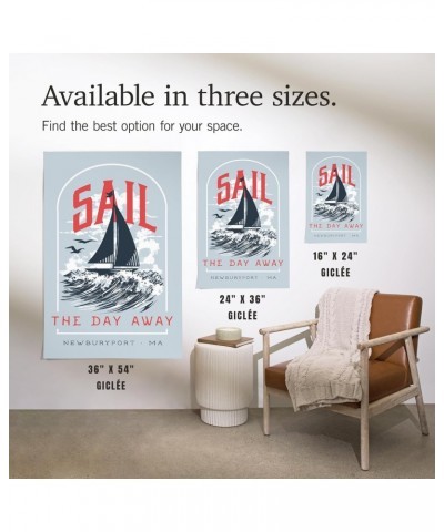 24x36 Inch Giclee Print, Newburyport, Massachusetts, Nautical Sayings Collection, Sail the Day Away $28.99 Totes