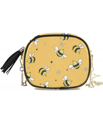 Women's Jungle Monkeys Playing Swing PU Leather Crossbody Bag Shoulder Purse with Tassel Multi 07 $11.76 Crossbody Bags