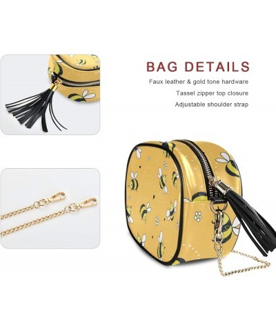 Women's Jungle Monkeys Playing Swing PU Leather Crossbody Bag Shoulder Purse with Tassel Multi 07 $11.76 Crossbody Bags