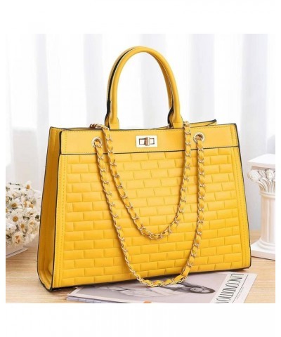 Large Capacity Chain Bag Fashion Handbag Shoulder Bag Handbag Gift School Office Business Travel (Quilted) Zaohong $26.37 Totes