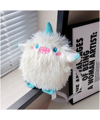 Cute funny little monster plush crossbody bag lolita shoulder bag handbag purse wellt for women and men White $8.39 Shoulder ...