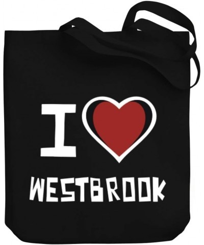 I love Westbrook Bicolor Heart Canvas Tote Bag 10.5" x 16" x 4 $18.40 Totes