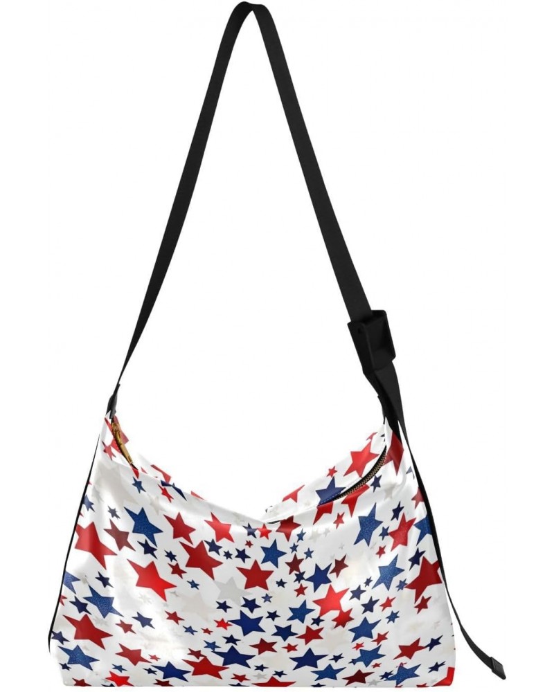 Us Flag Stars Shoulder Bag Purse for Women,Large Leather Handbag Crossbody Bags Adjustable Straps Tote Bag Hobo Bags241 $15.8...