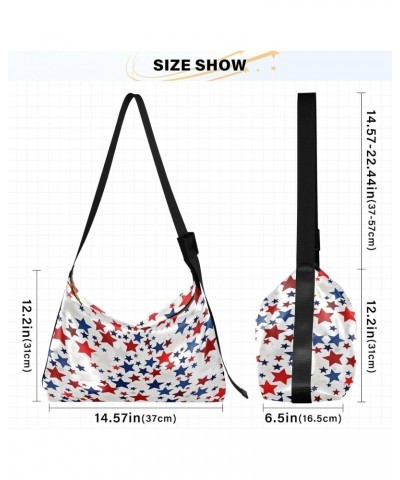 Us Flag Stars Shoulder Bag Purse for Women,Large Leather Handbag Crossbody Bags Adjustable Straps Tote Bag Hobo Bags241 $15.8...