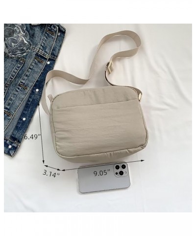 Women Nylon Purse and Handbag crossbody Camera Bag Shoulder Handbag Satchel Purse Soft Hobo Tote Bag Everyday Purse Beige $37...