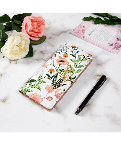 Ultra Slim Thin Leather Women Wallet Rfid Blocking Credit Card Holder Bifold Clutch (Rose) Beautiful Field Flowers $12.87 Wal...