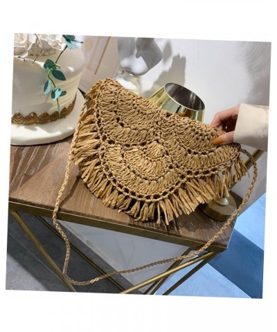 Beach Bag Purse Hand Bags Handbag Straw Woven Bag Woman Shoulder Bag Wallet for Women Vintage Straw Purse Over Shoulder Bag f...