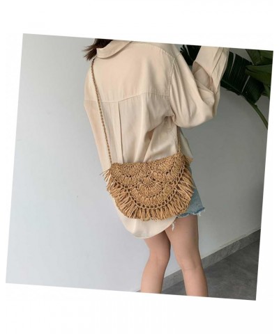 Beach Bag Purse Hand Bags Handbag Straw Woven Bag Woman Shoulder Bag Wallet for Women Vintage Straw Purse Over Shoulder Bag f...