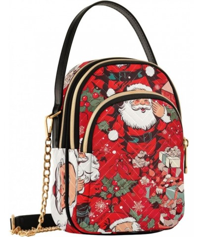 Christmas Santa Claus Red Crossbody Bags for Women Crossbody Bag Cellphone Wallet Bag with Chain Strap for Gifts Women $13.51...