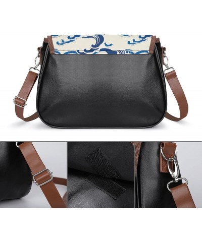 Fashion Crossbody Bags Women's Shoulder Bags Classic City Leather Satchels Hobo Bags Stick Man Orange Color4 $29.99 Hobo Bags