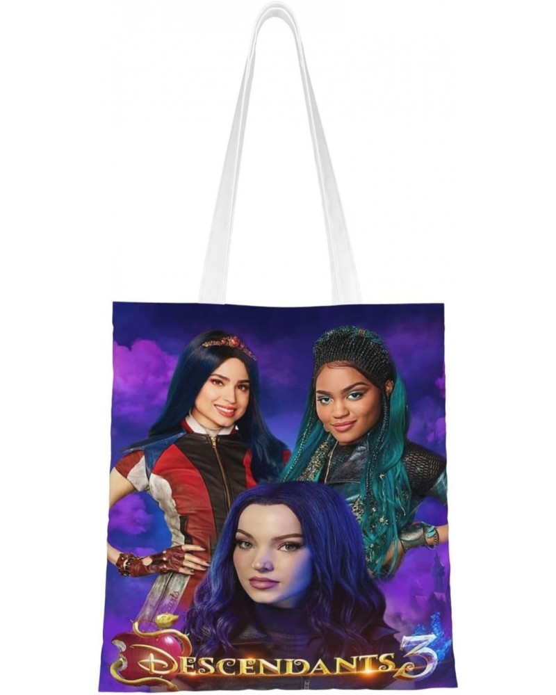 Descendants Cartoon 3 Movie Canvas Totes Bag Women Girls Totes Bag Shoulder Bag Cartoon Casual Shoulder Tote $14.43 Totes