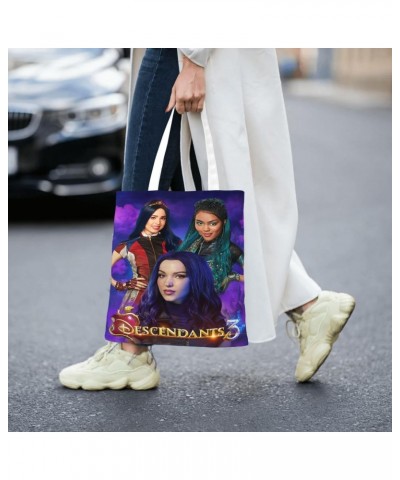 Descendants Cartoon 3 Movie Canvas Totes Bag Women Girls Totes Bag Shoulder Bag Cartoon Casual Shoulder Tote $14.43 Totes